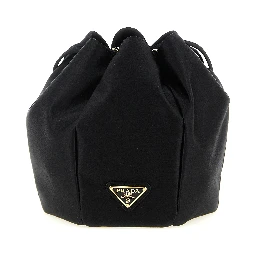 Black Viscose Shoulder Bag