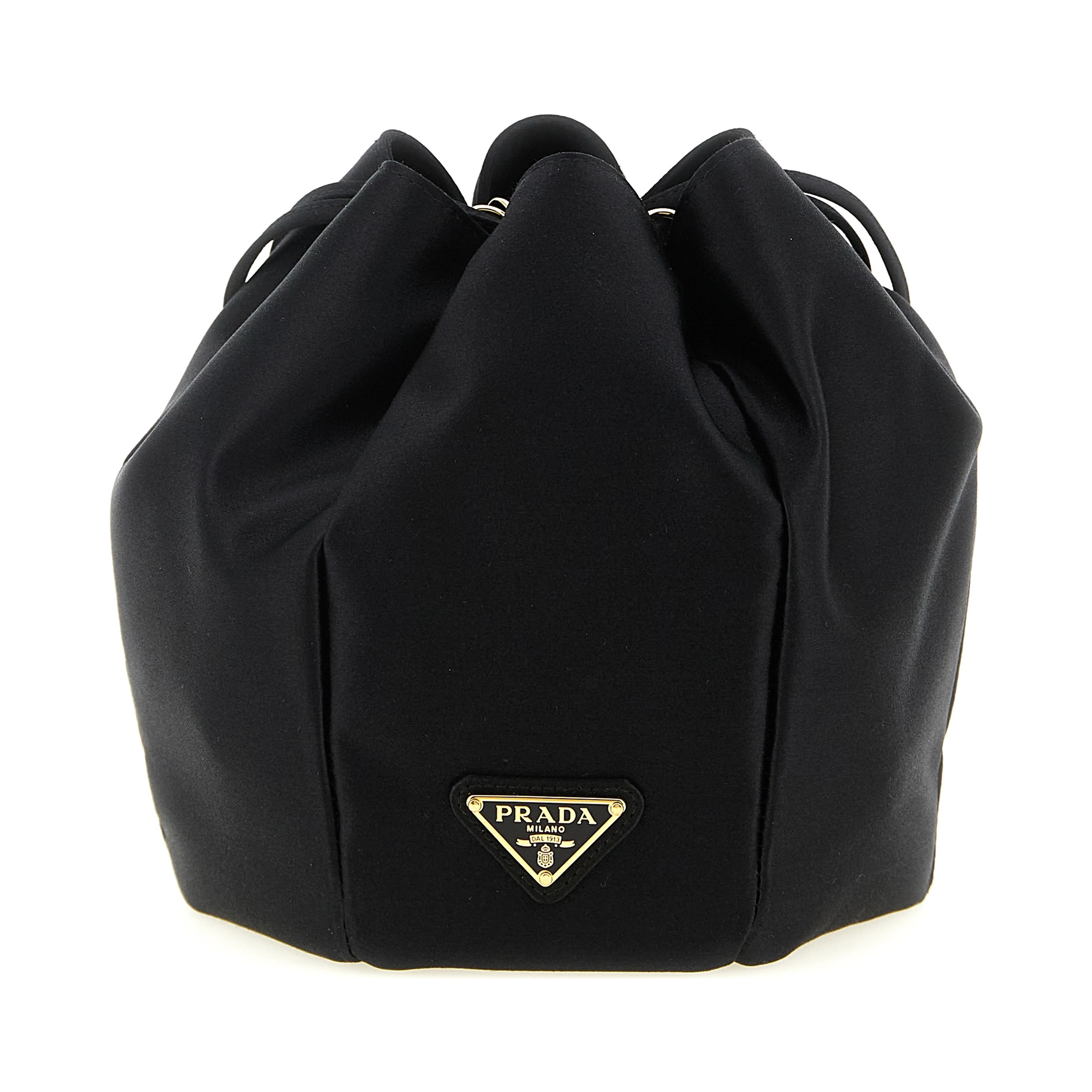 Black Viscose Shoulder Bag