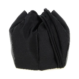 Black Viscose Shoulder Bag