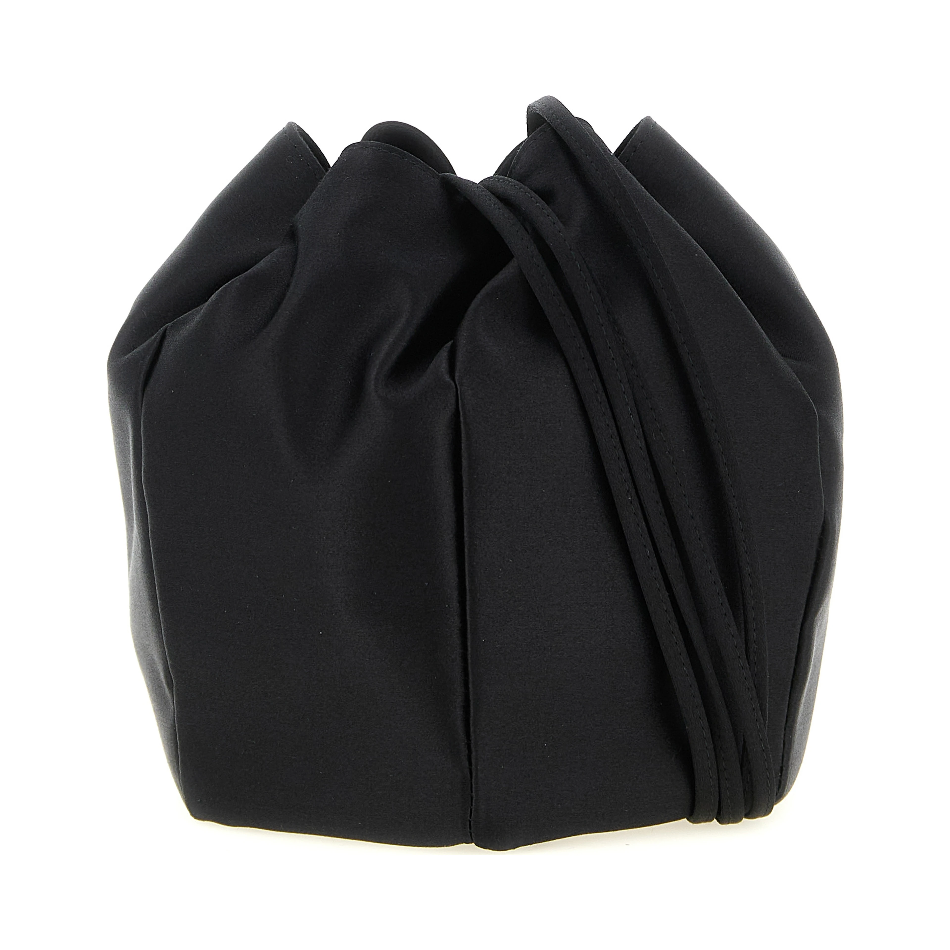 Black Viscose Shoulder Bag