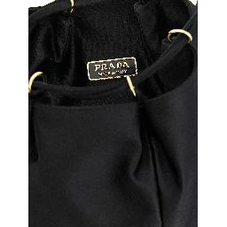 Black Viscose Shoulder Bag