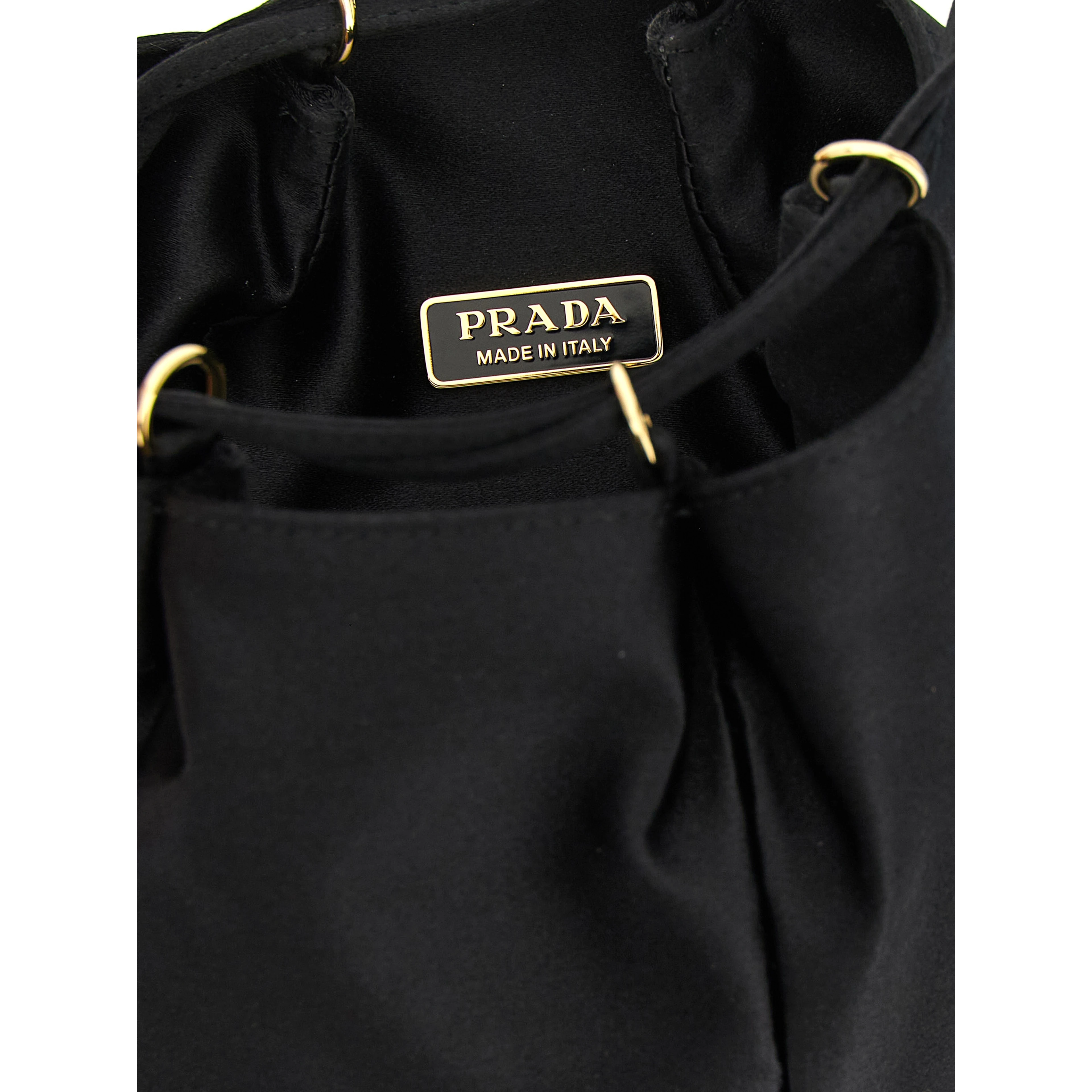 Black Viscose Shoulder Bag