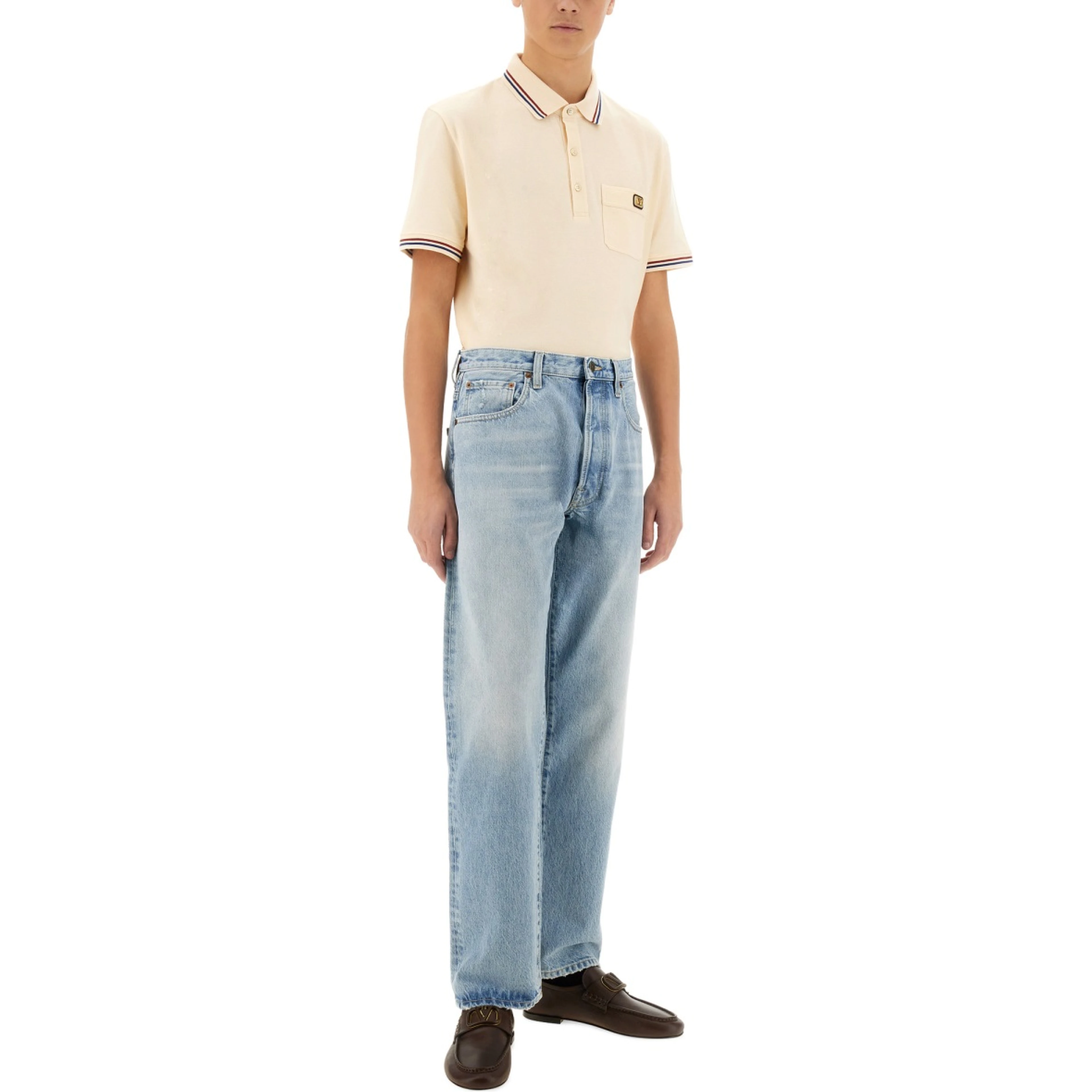 POLO SHIRT WITH VLOGO PATCH