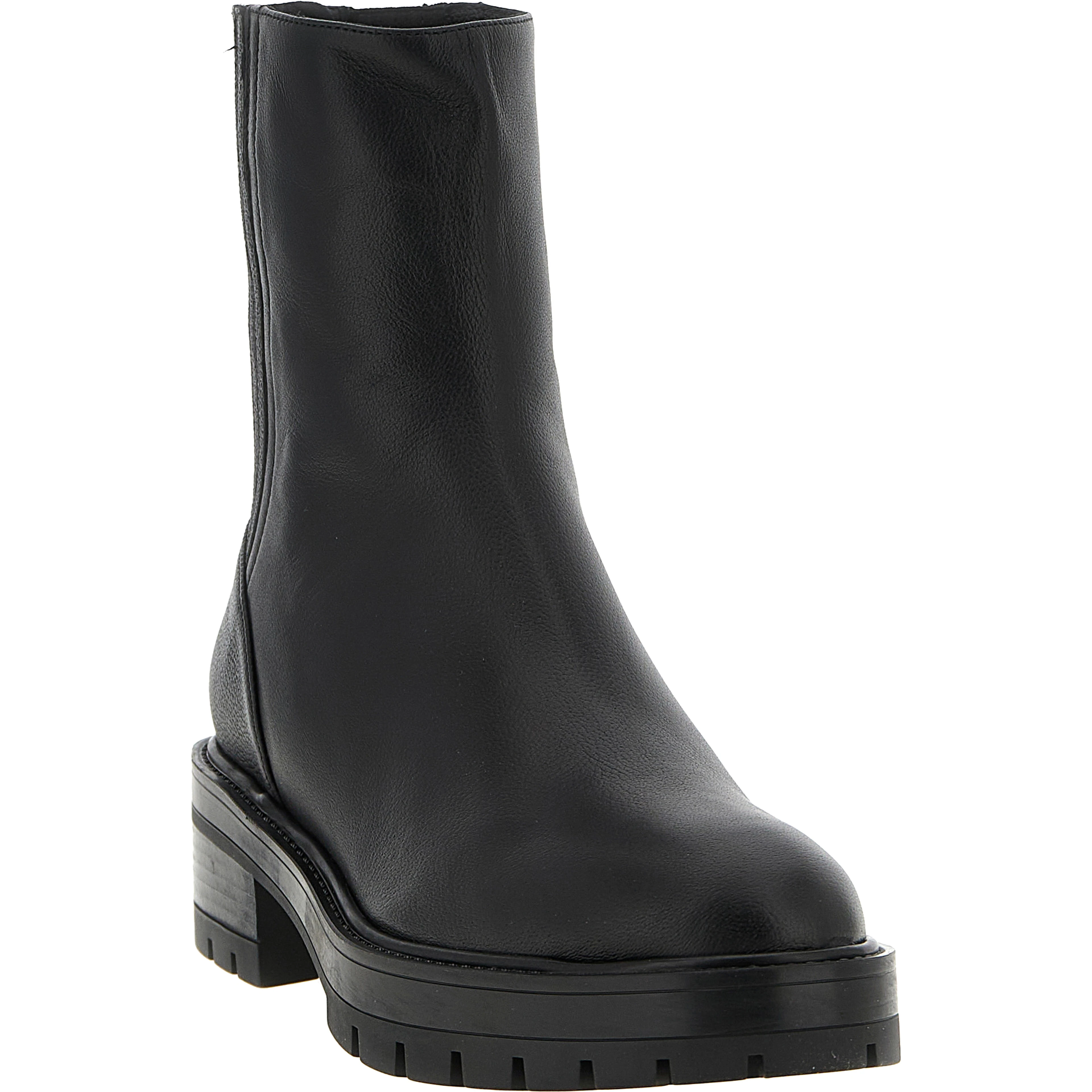Black Calfskin Ankle Boots