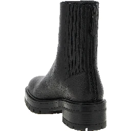 Black Calfskin Ankle Boots