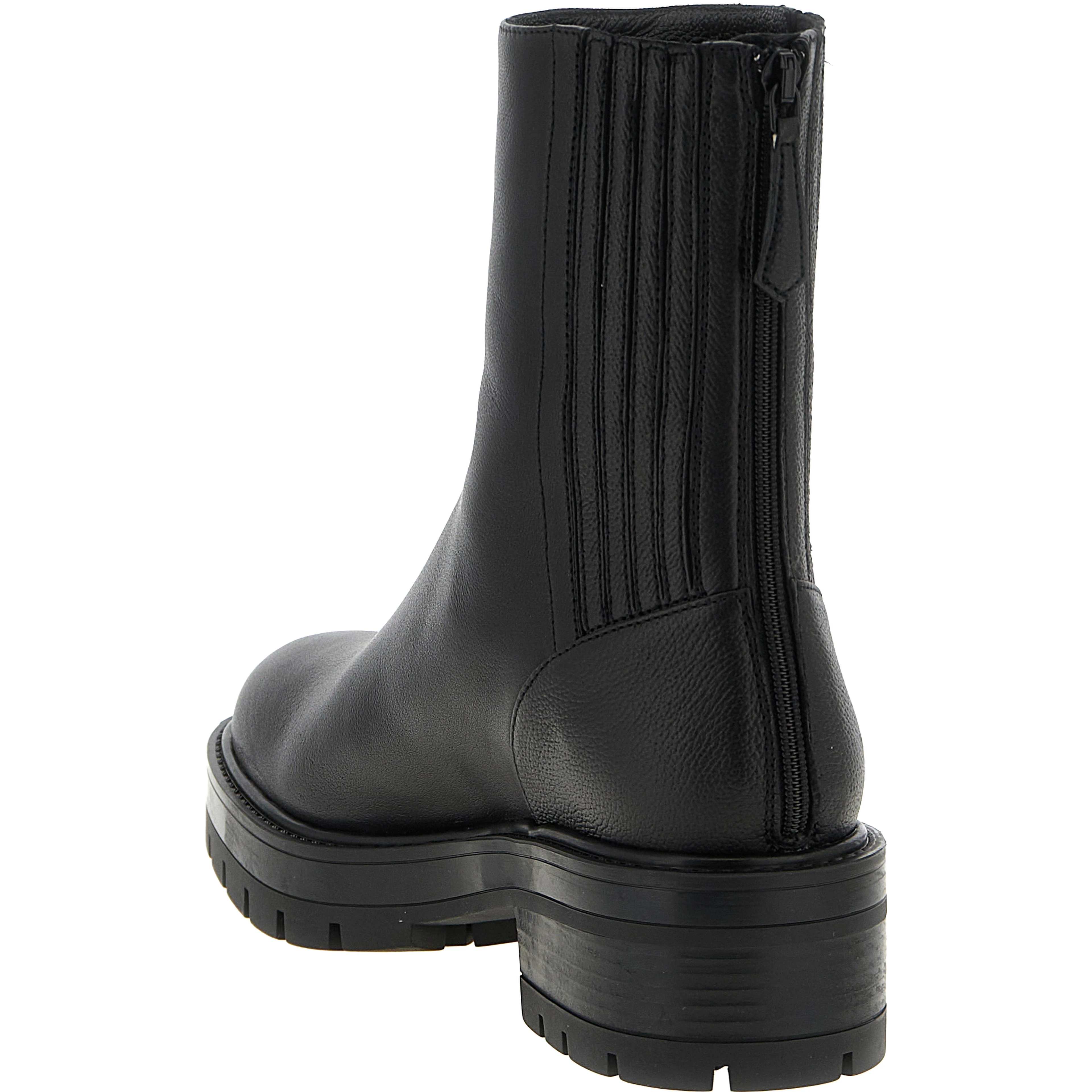 Black Calfskin Ankle Boots