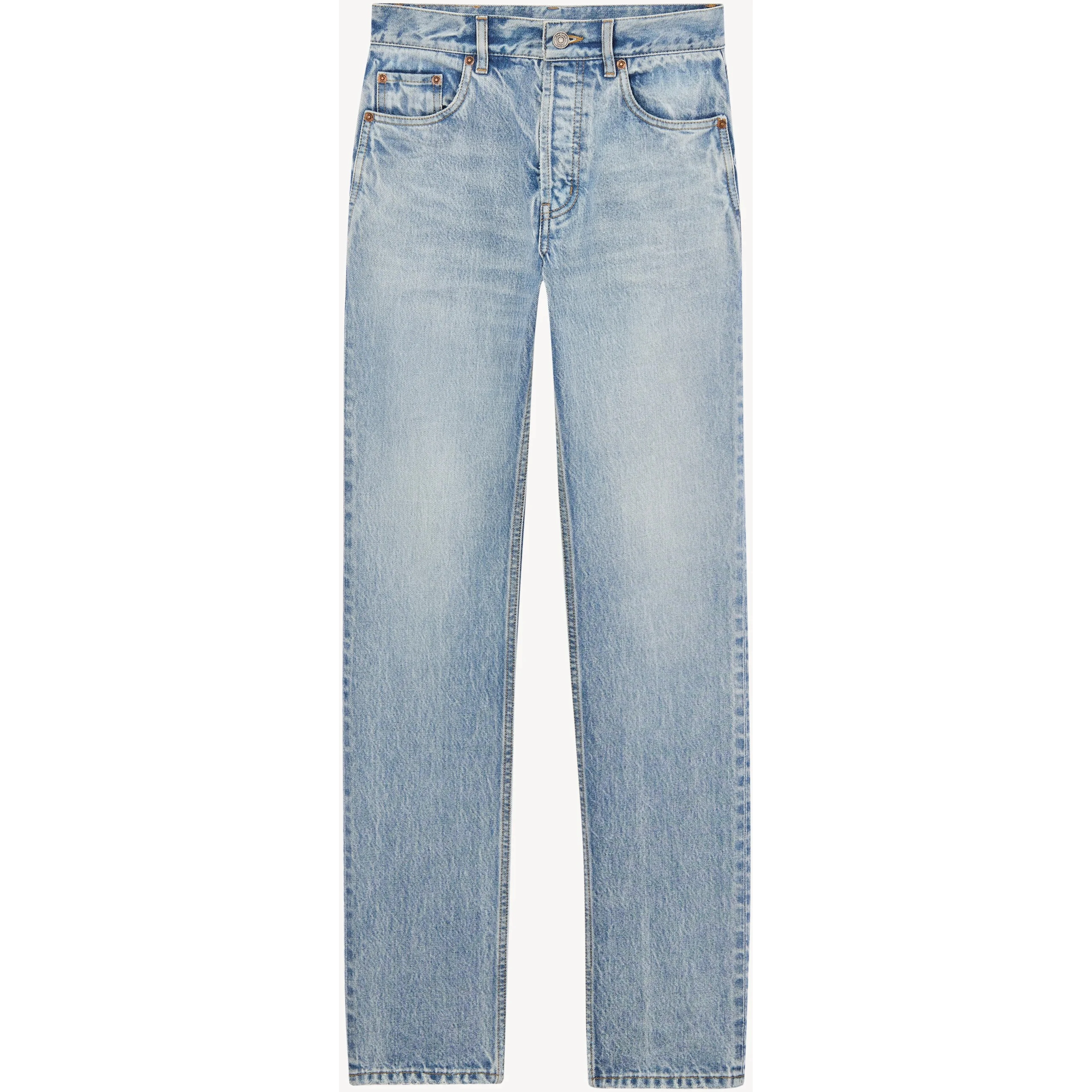 Denim straight jeans