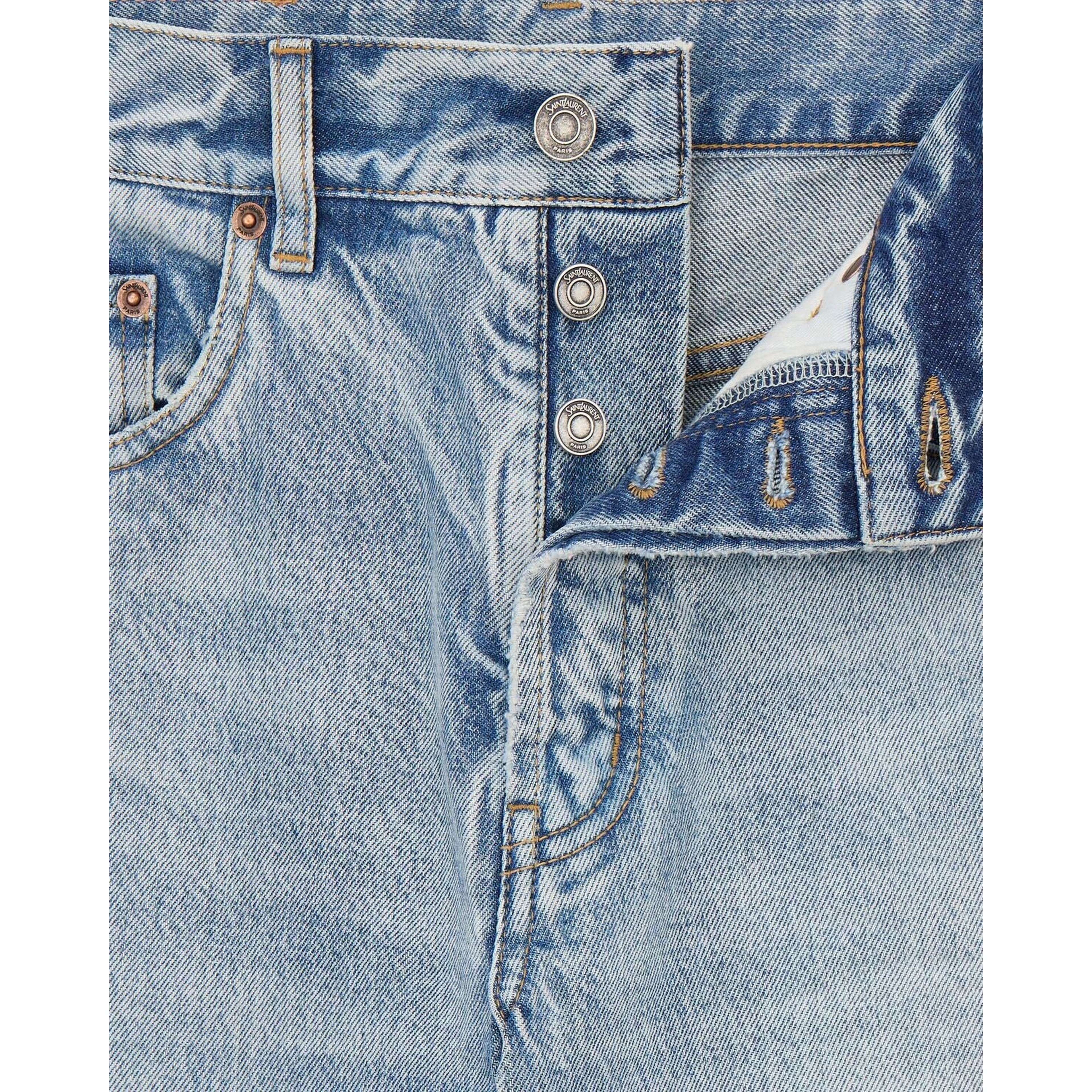 Denim straight jeans