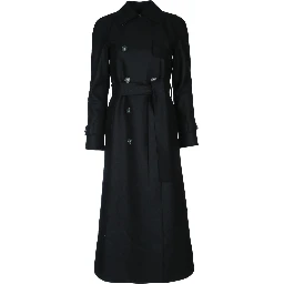 WOMEN LONG RAGLAN TRENCH LIGHT PRESSED WOOL