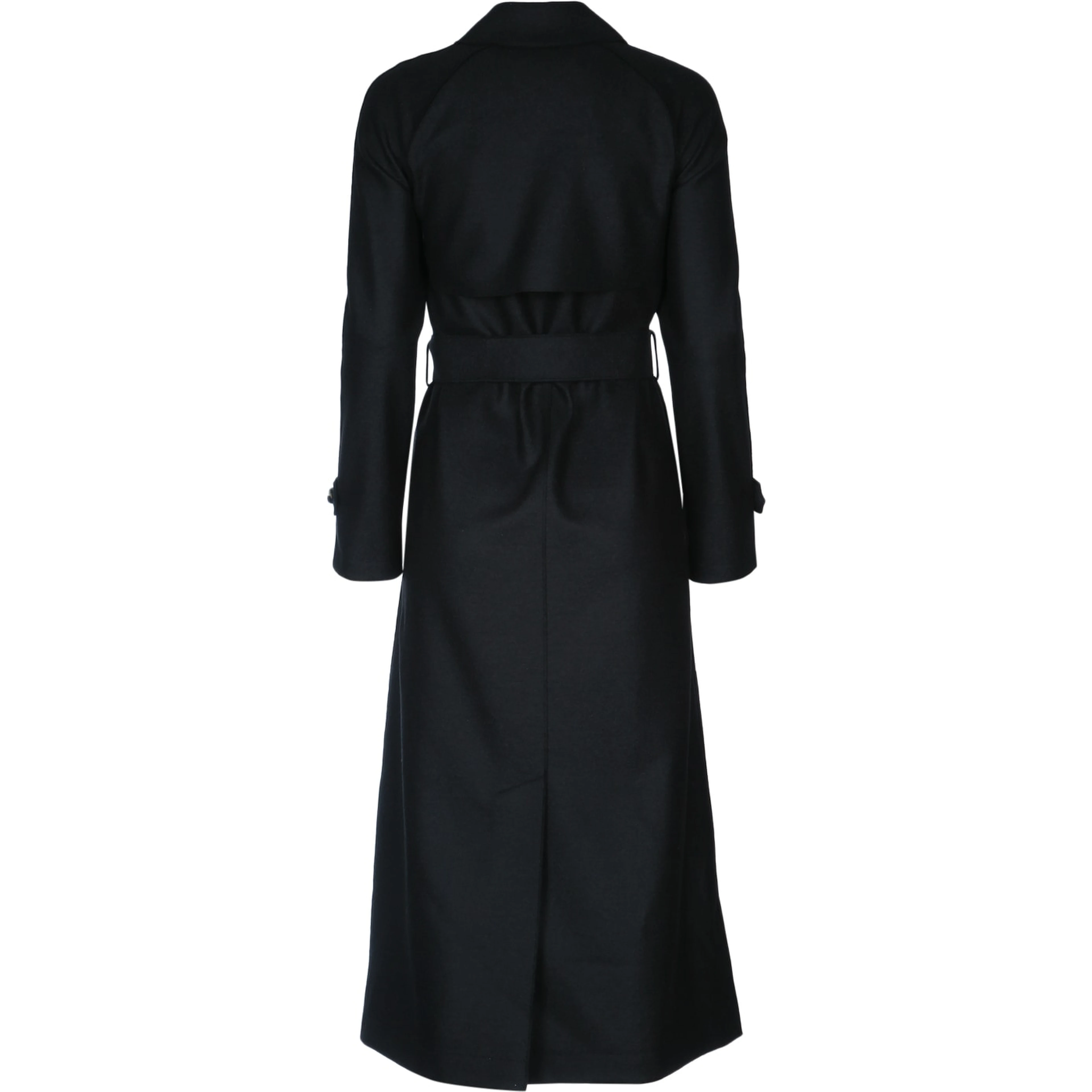 WOMEN LONG RAGLAN TRENCH LIGHT PRESSED WOOL