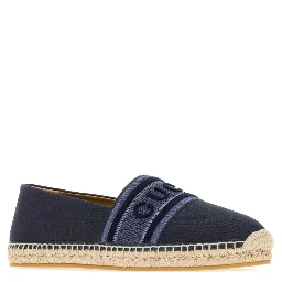 LEATHER UPPER AND RUBBER SOLE ESPADRILLA