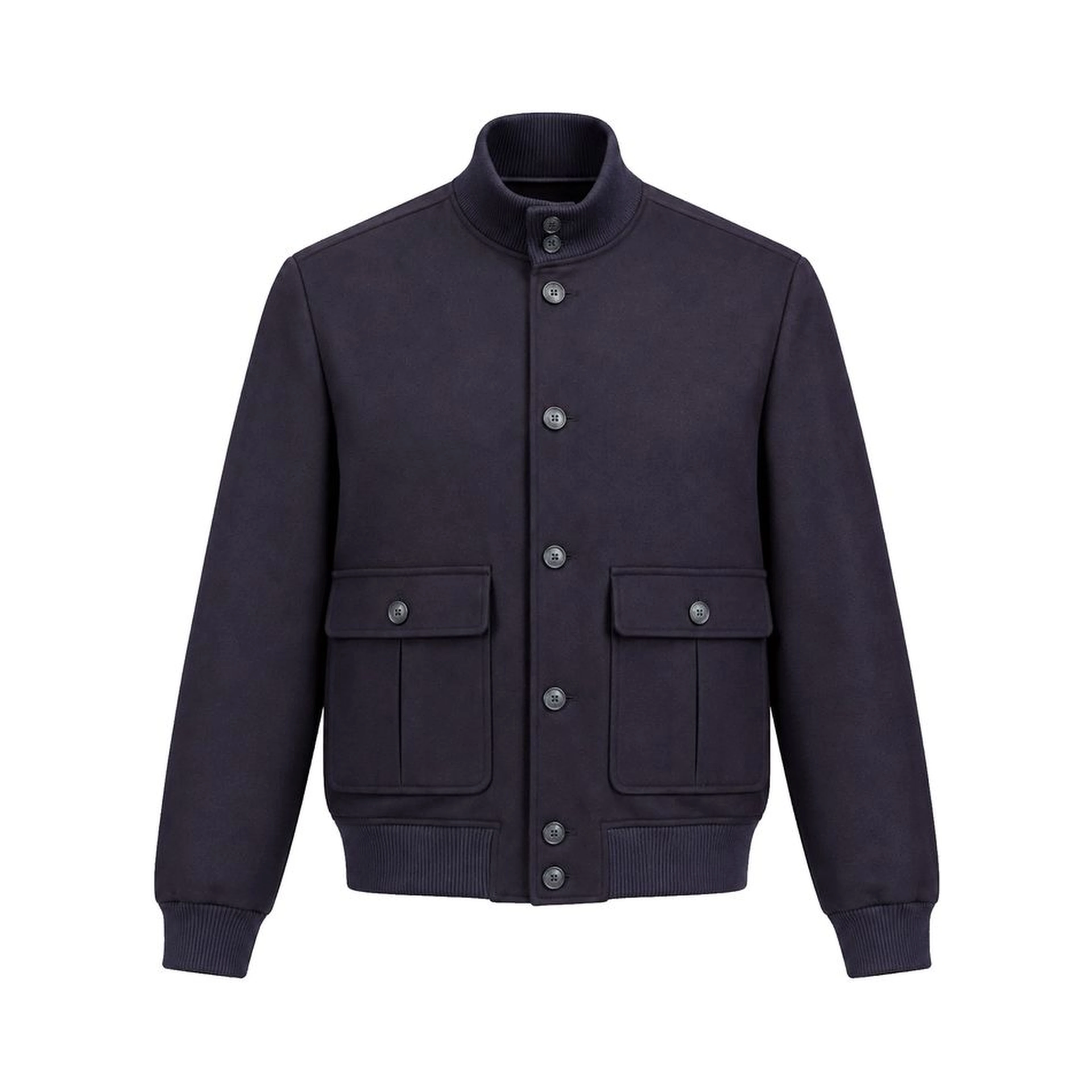 Blue Virgin Wool Bomber