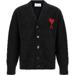 Black Wool Cardigan