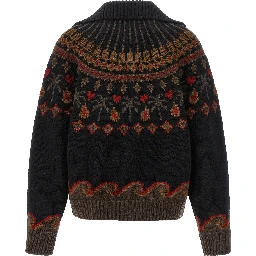 Multicolor Virgin Wool Cardigan