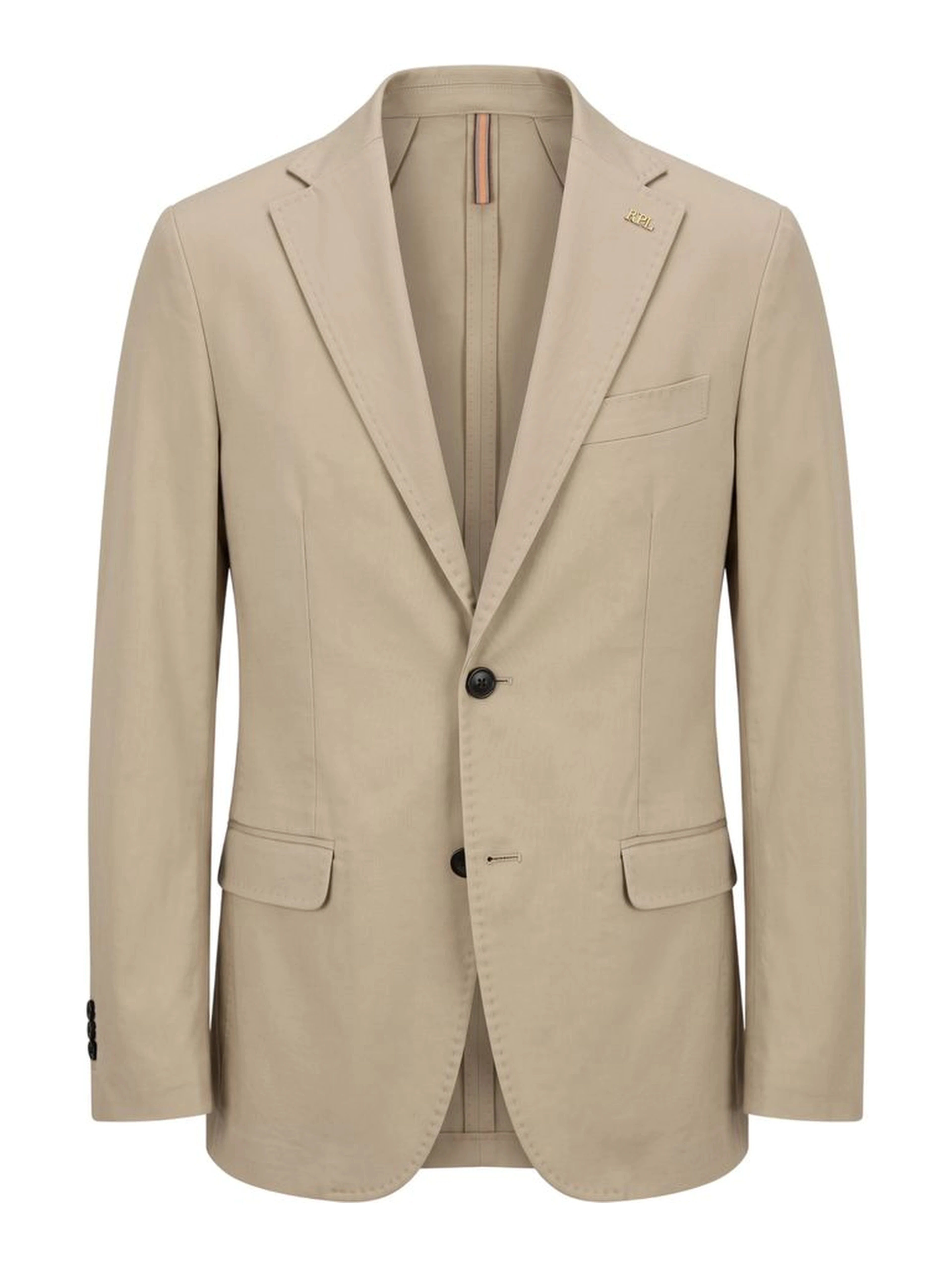 Beige Cotton Men Jacket