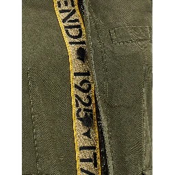 Bicolor Cotton Full-Length Jacket