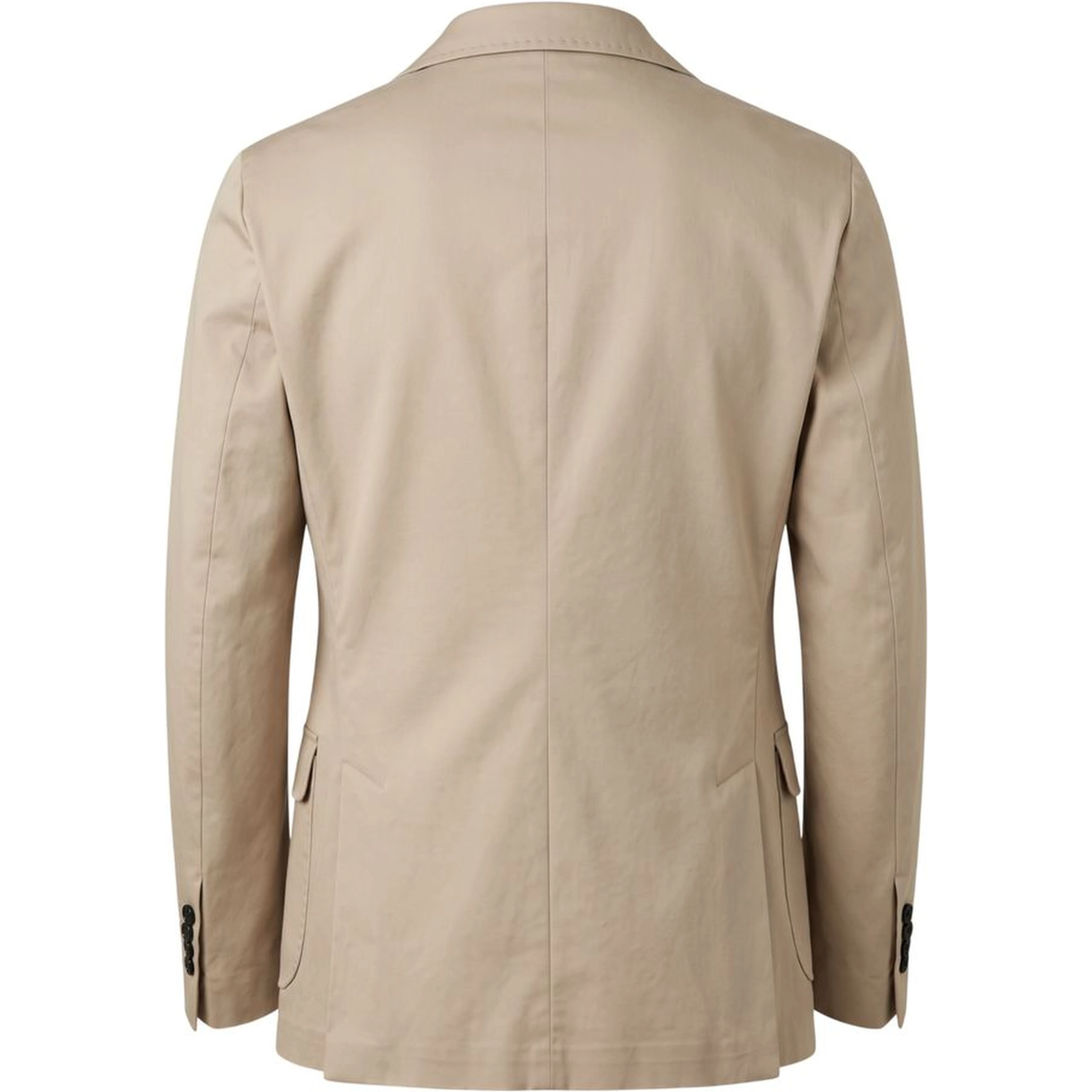 Beige Cotton Men Jacket
