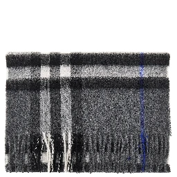 Check cashmere scarf