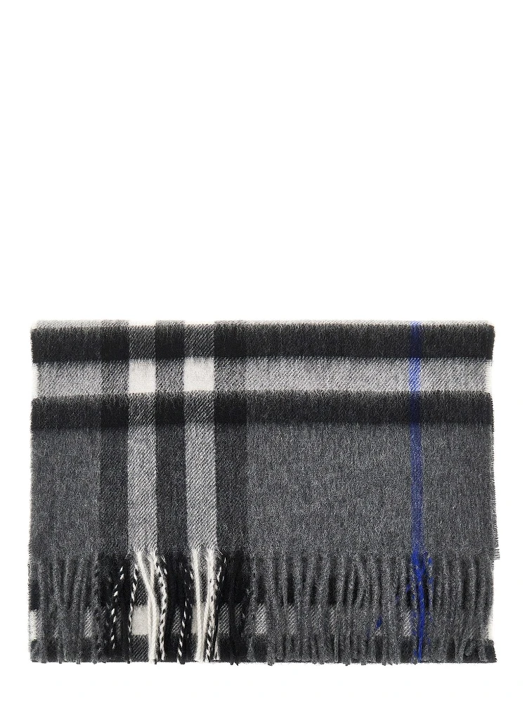 Check cashmere scarf