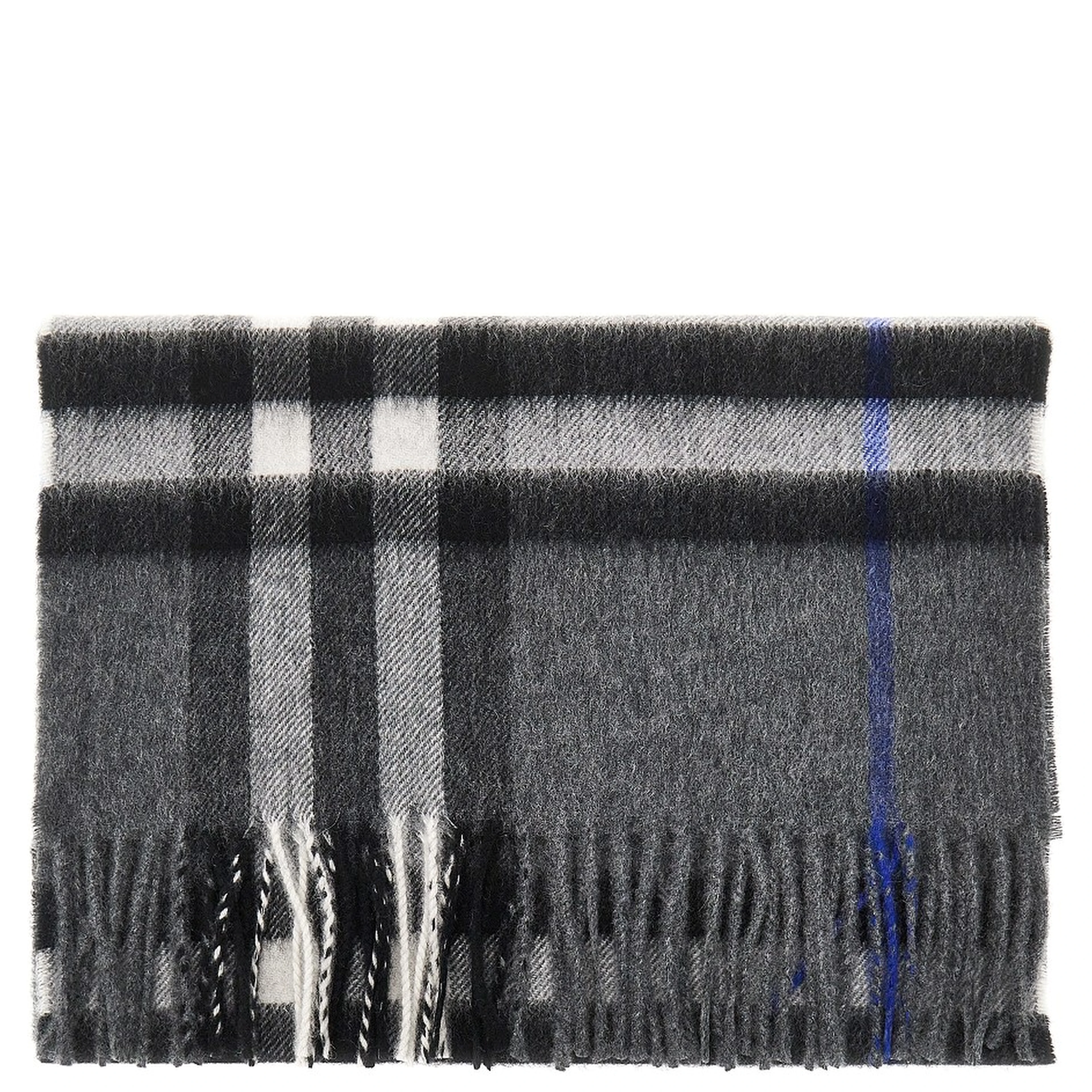 Check cashmere scarf