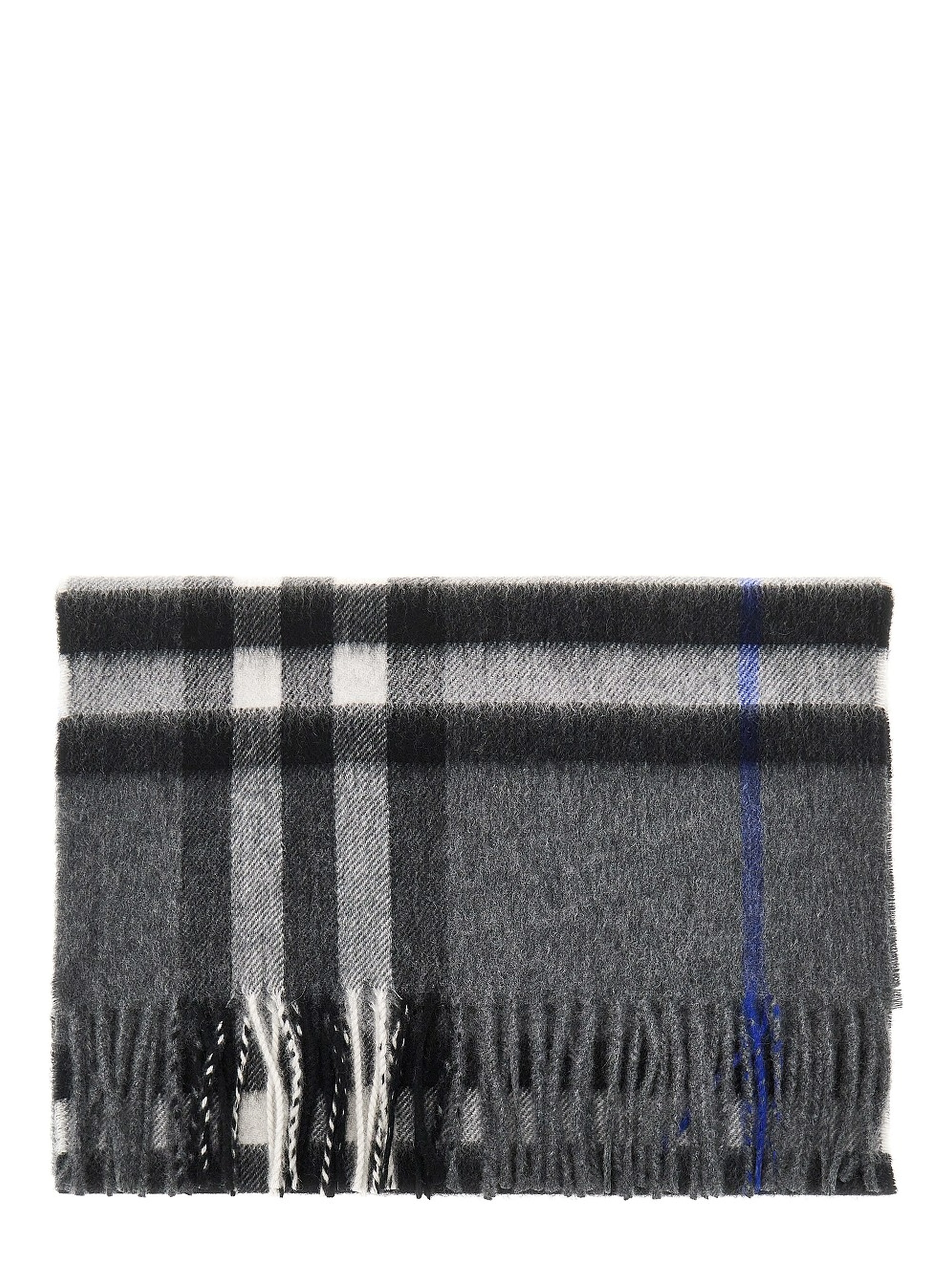 Check cashmere scarf