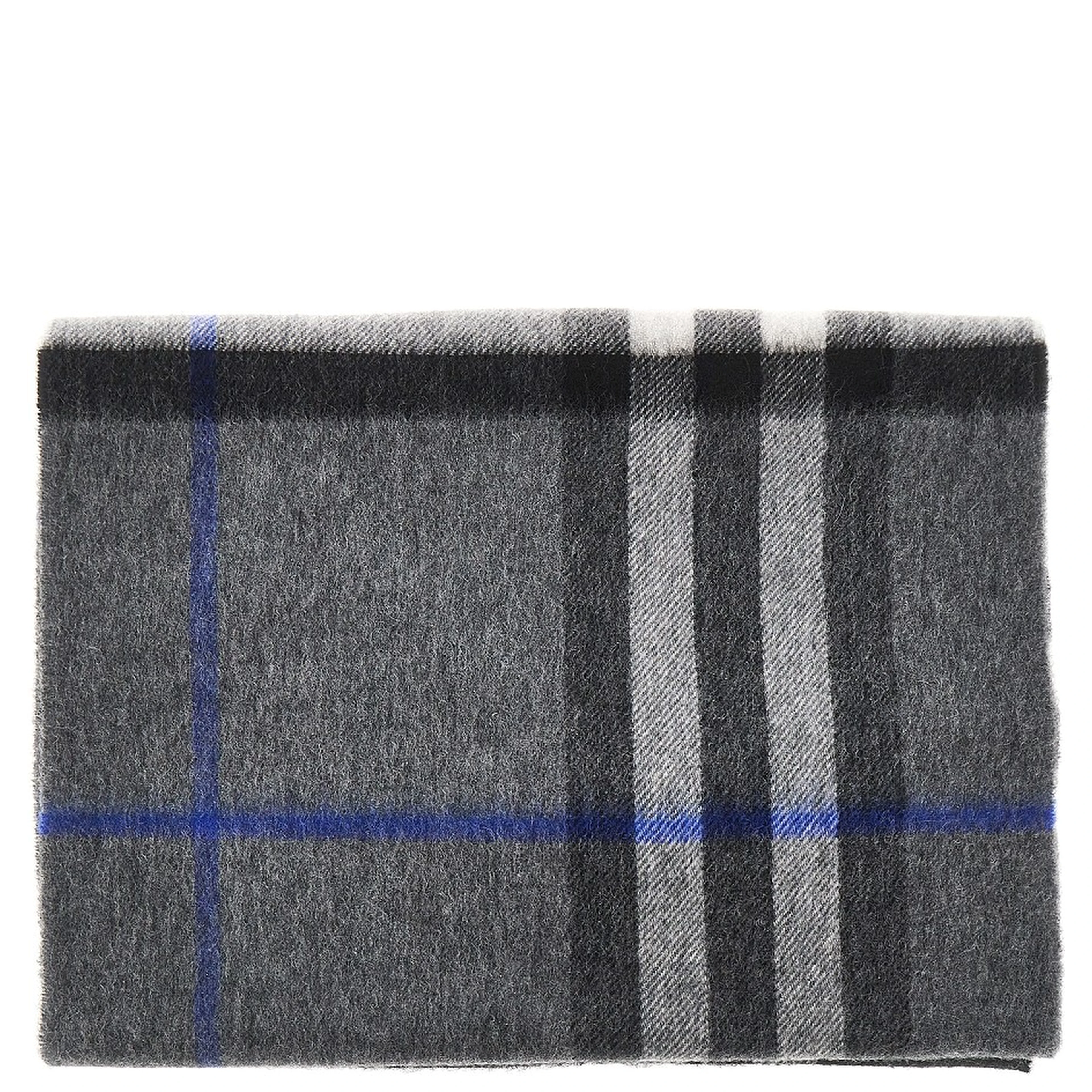 Check cashmere scarf