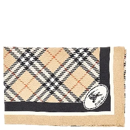 Check silk scarf