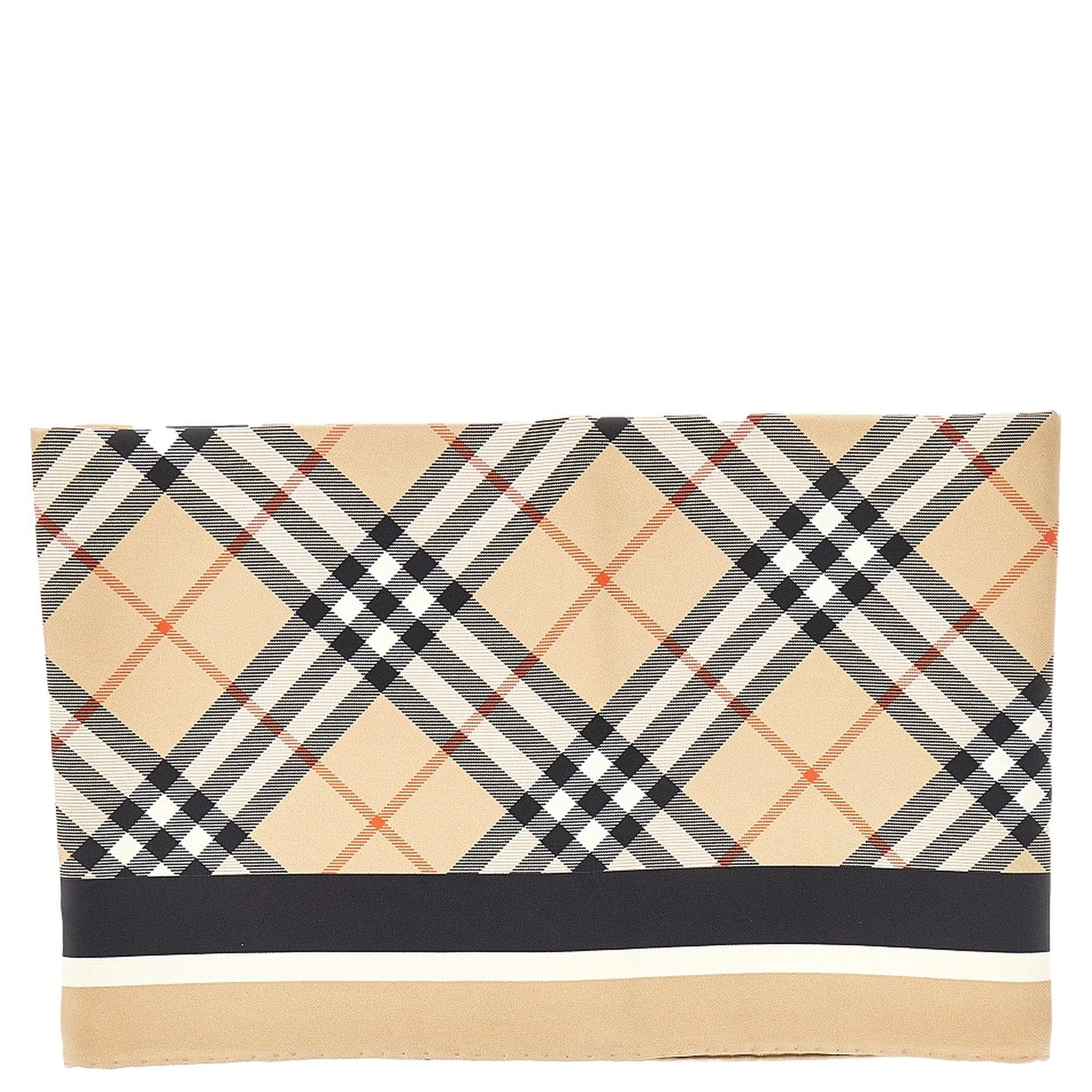 Check silk scarf