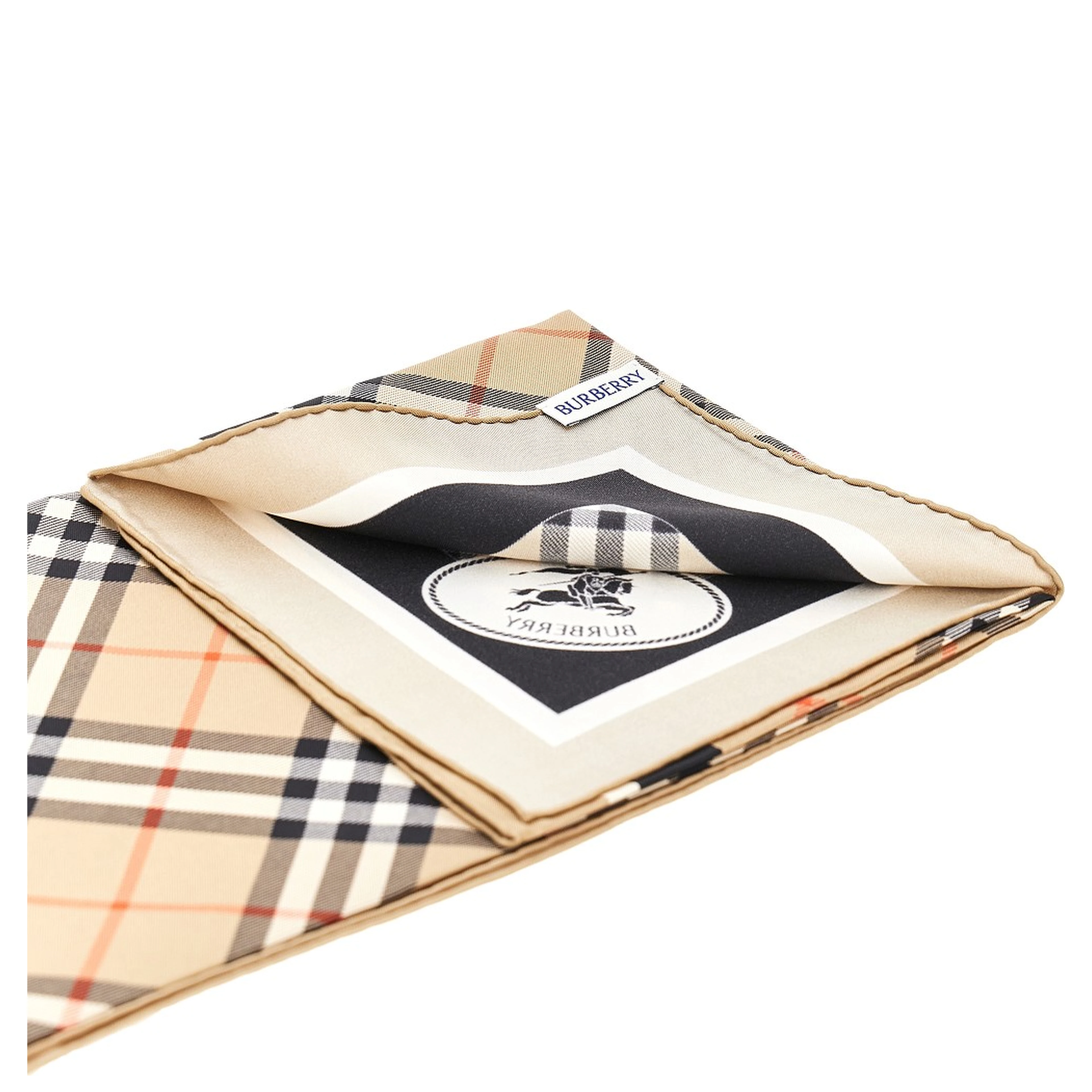 Check silk scarf