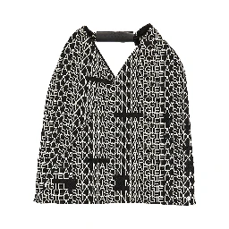 Printed canvas medium Japanese bag