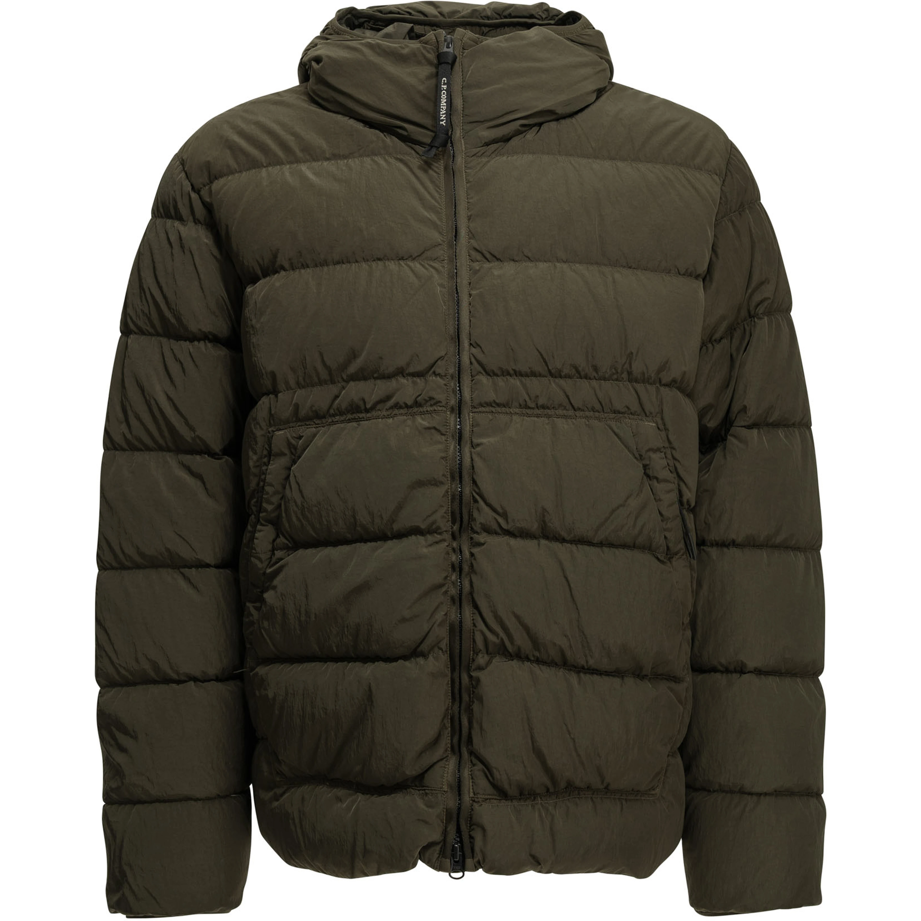 "Chrome-R Goggle" Short Down Jacket
