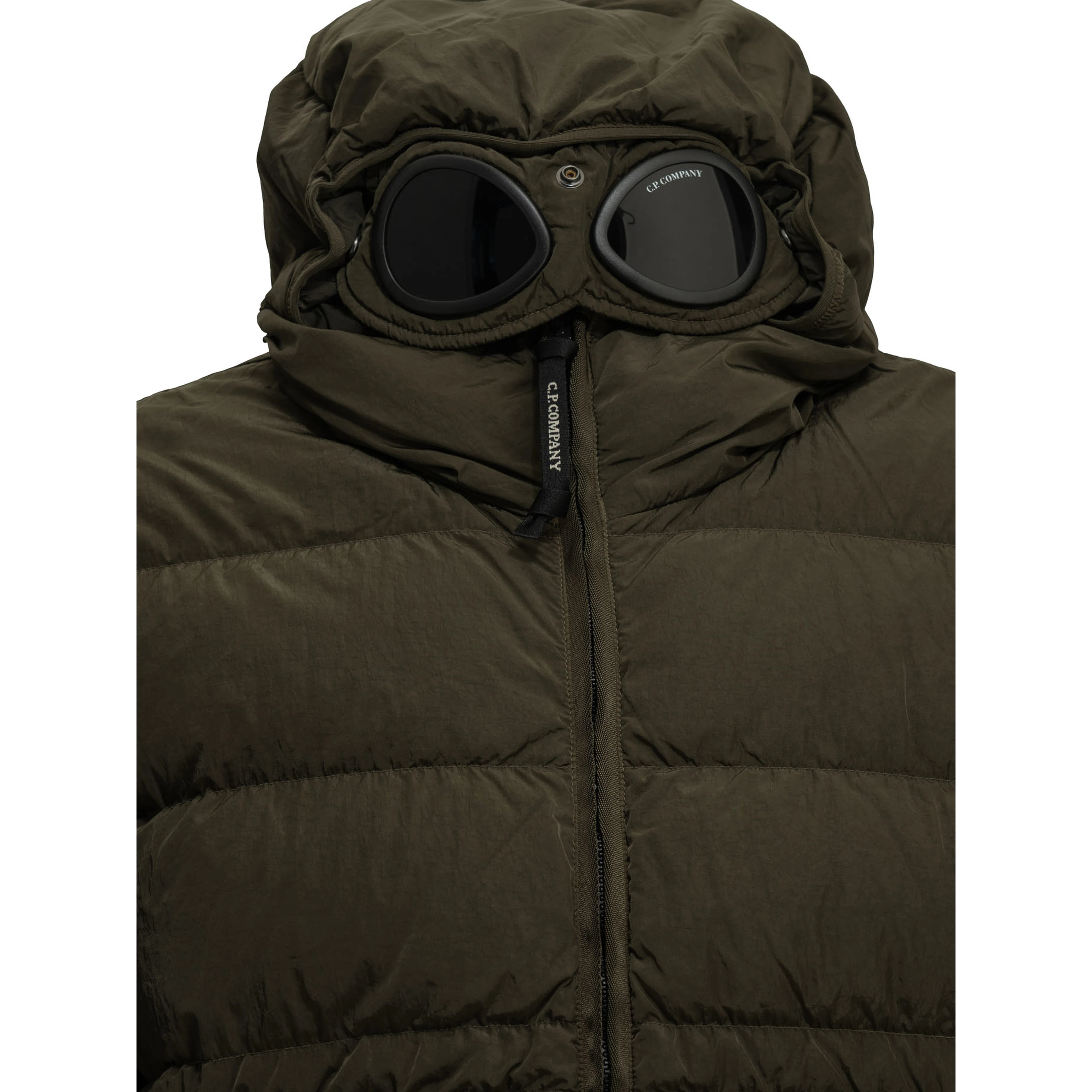 "Chrome-R Goggle" Short Down Jacket