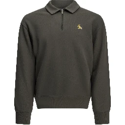 "Chillax Fox" Polo-Collar Sweatshirt