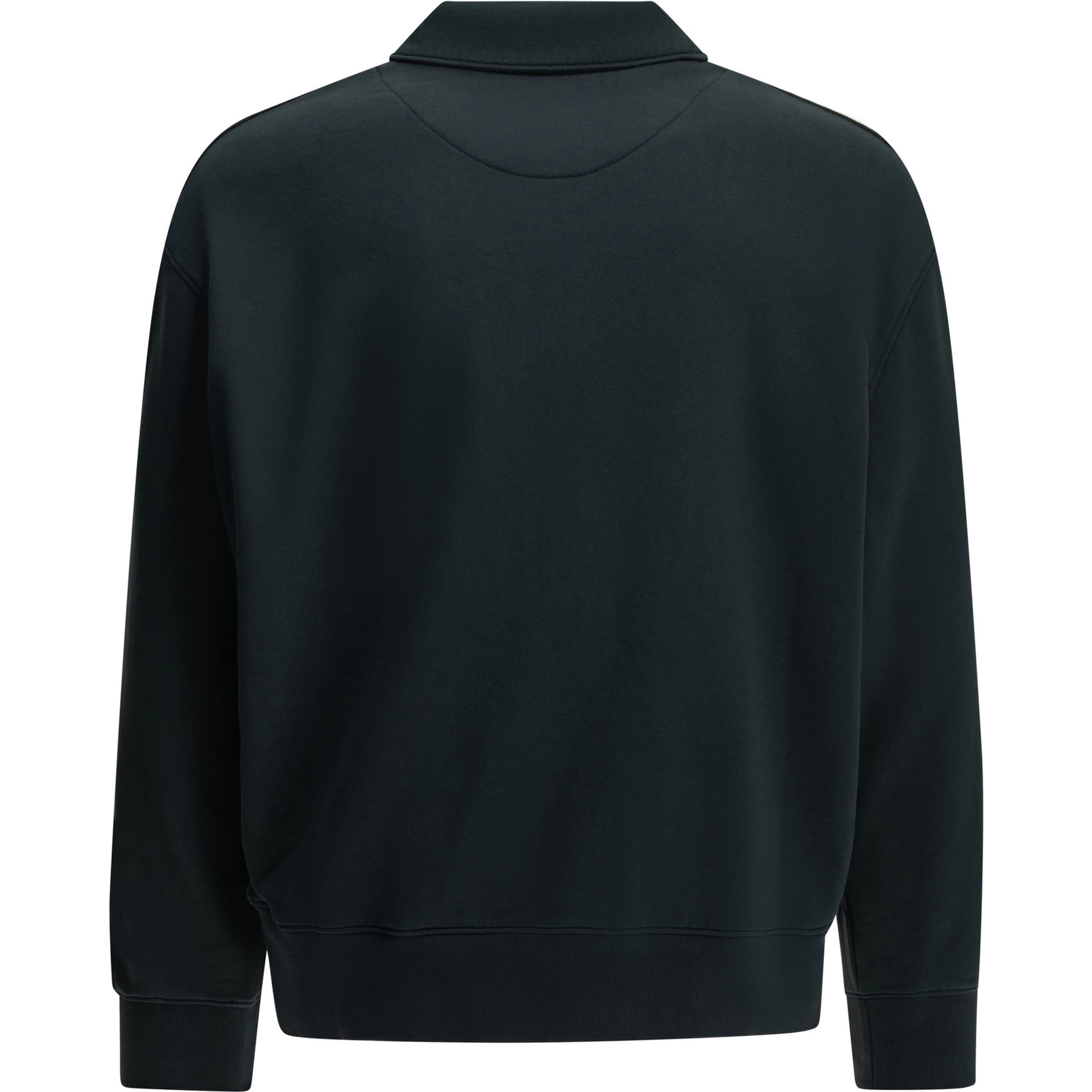 "Profile Fox" Polo-Collar Sweatshirt