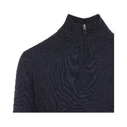 Canali Half Zip High Neck Sweater