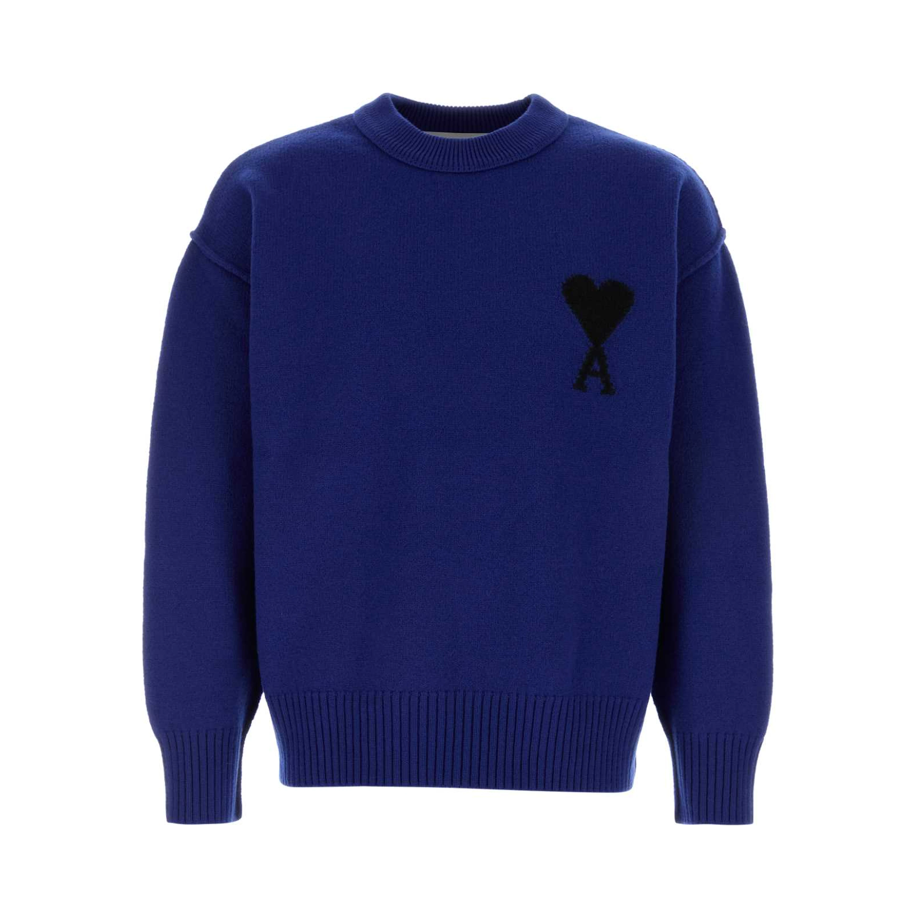 QUOTA-CREWNECKSWEATERWITHCONTRASTEDAMIDECOEUR