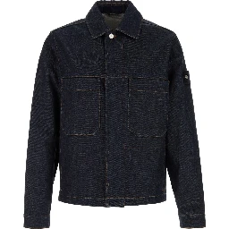 BIKER JACKET - BLUE RAW