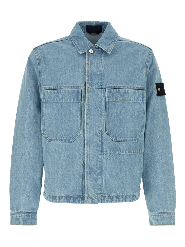 BIKER JACKET - BLUE LIGHT WASH