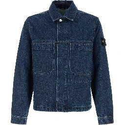 BIKER JACKET - BLUE MEDIUM WASH