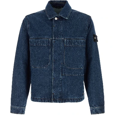 BIKER JACKET - BLUE MEDIUM WASH