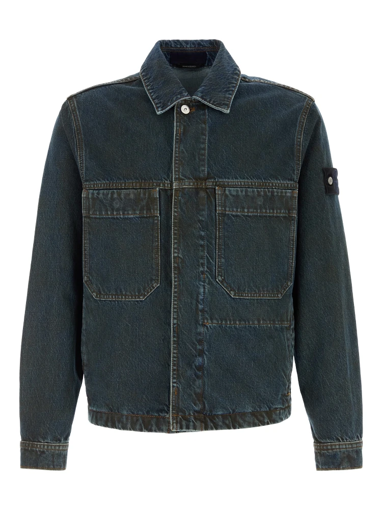 BIKER JACKET - BLUE BLACK