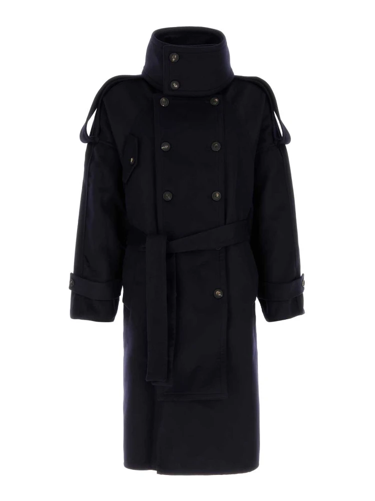 WOOL CASHMERE LIGHT DOUBLE TRENCH