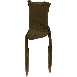 Marl Mesh Tie Knot Tank Top