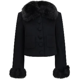 Black Wool Oves Aries Full-Length Jacket