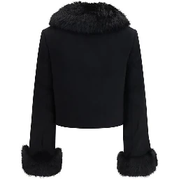Black Wool Oves Aries Full-Length Jacket