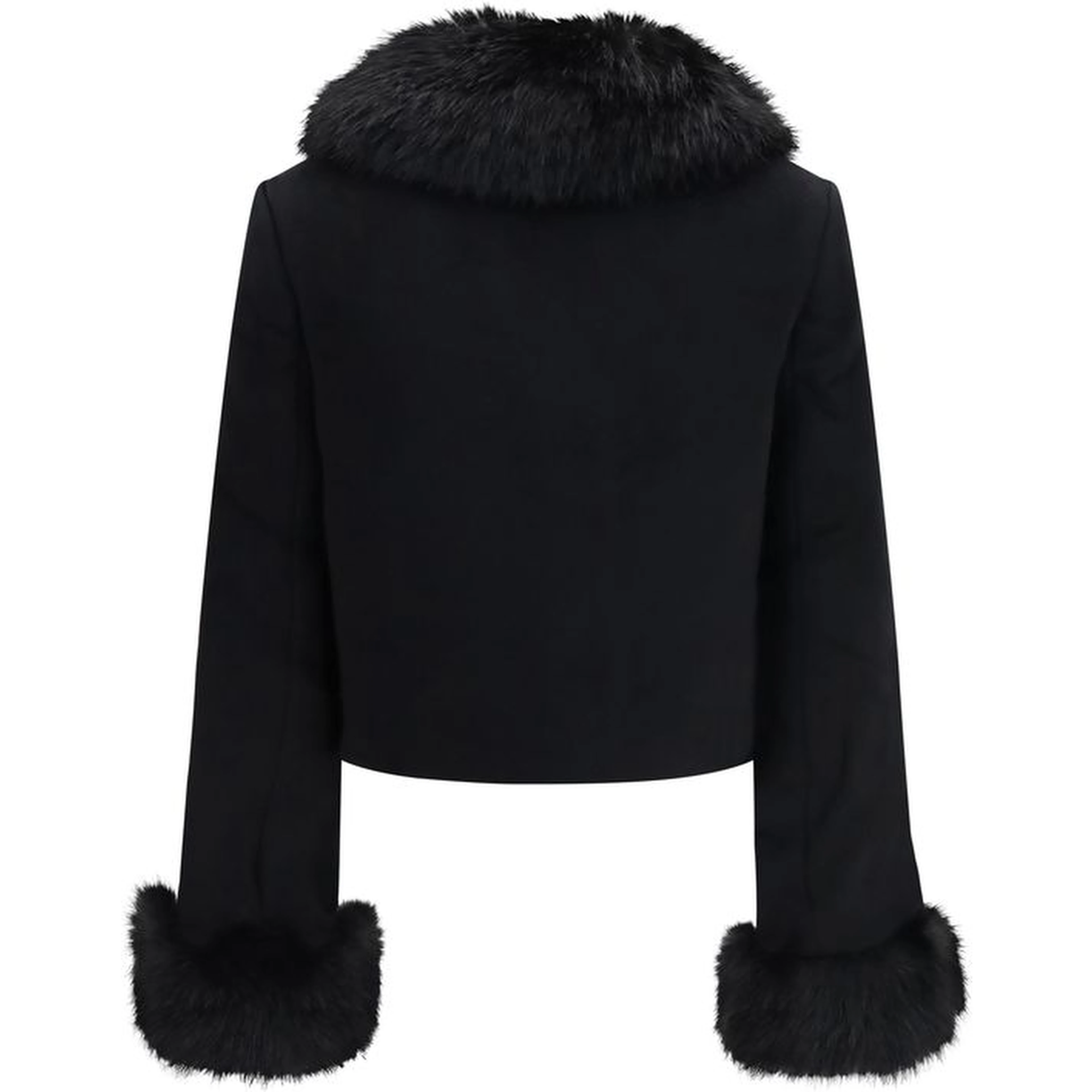 Black Wool Oves Aries Full-Length Jacket