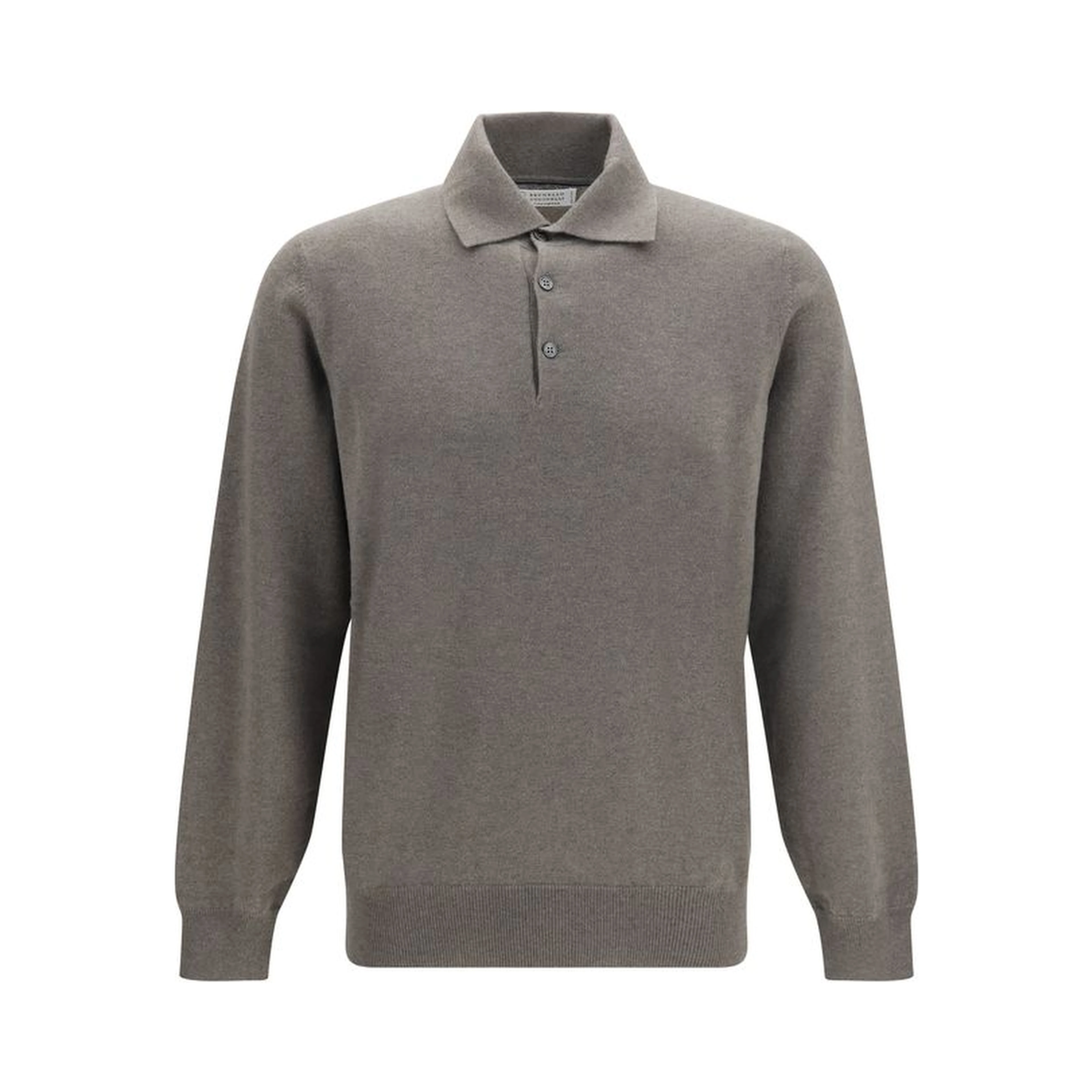 Brown Cashmere Polo Shirt