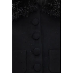 Black Wool Oves Aries Full-Length Jacket