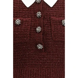 Bordeaux Polyester Casual Dress