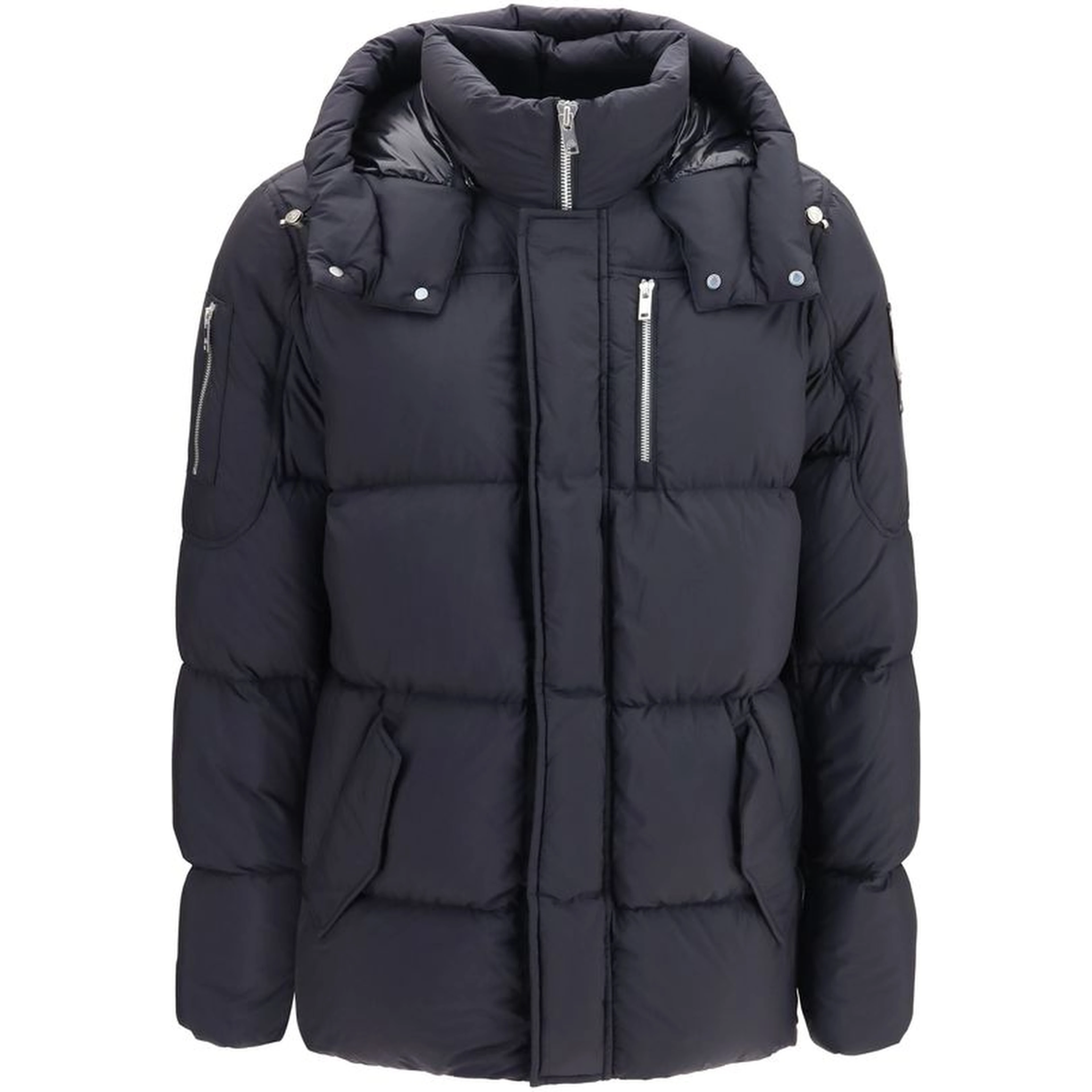 Black Nylon Full-Length Jacket